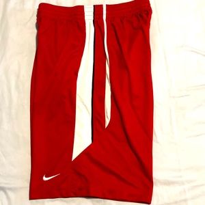 Nike Red Dri-Fit basketball shorts size L